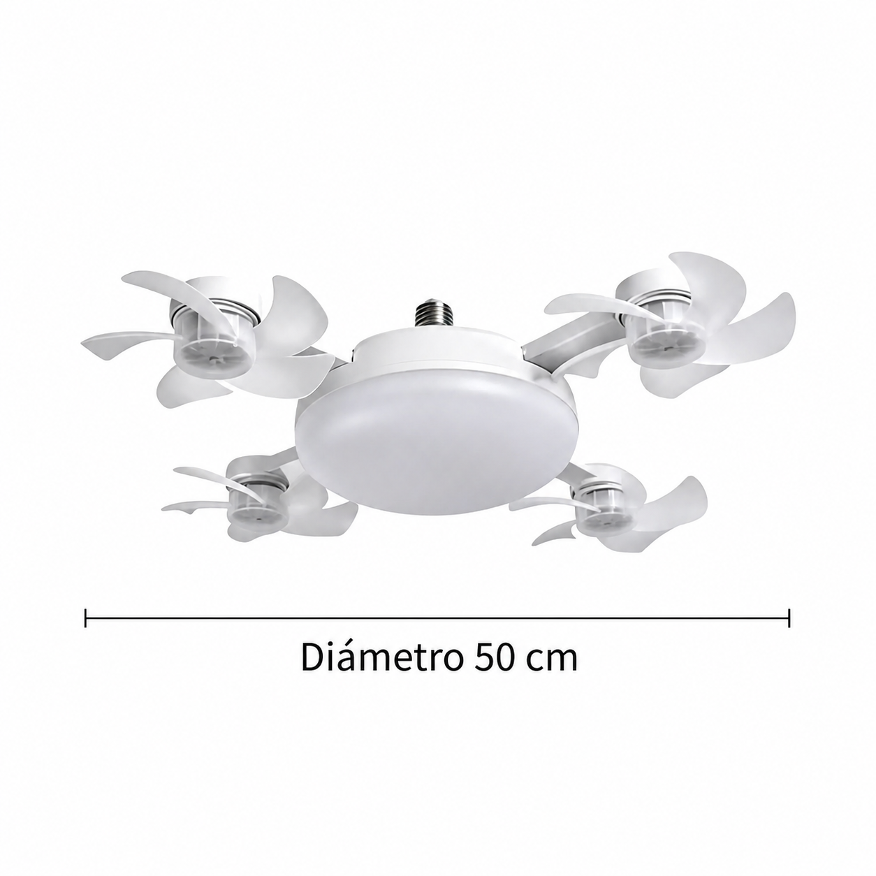 VENTILADOR LED E27 2 EN 1