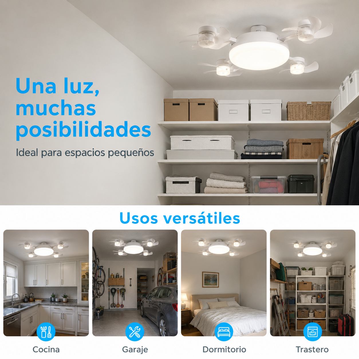 VENTILADOR LED E27 2 EN 1